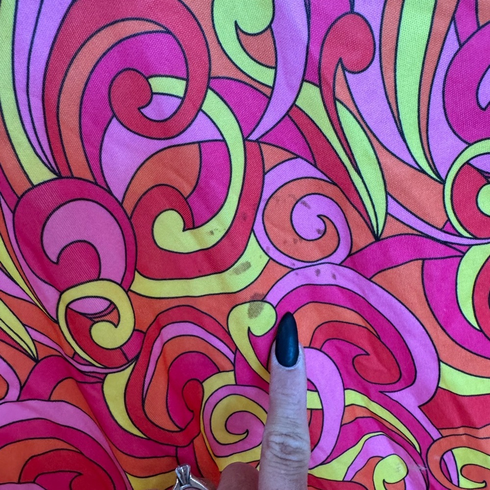 70’s Dream Girl Vibrant Swirl Pattern Dress w Accessories Adult Small Halloween - Picture 5 of 12